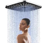JINYOMFLY Grande Pommeau de Douche, 30 CM Tete de Douche Pluie Exterieur Carré, Pommeau de Douche Grand Fixes Haute Pression