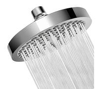 JINYOMFLY Pomme de Douche Anti Calcaire, Pomme de Douche Haute Pression, Pommeau de Douche Fixé, Ronde Tête de Douche Pluie, Chromé