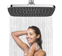 JINYOMFLY Pomme de Douche Pluie Grand, 32 CM Tete de Douche Pluie Exterieur, Pommeau de Douche Grande Haute Pression