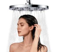 JINYOMFLY Pommeau de Douche, 23cm Tete de Douche Haute Pression, Pomme de Douche Fixe avec Fonction Spray, Rotatif 360° Pommeau de Douche Plafond