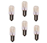JINYU Lot de 6 ampoules de sel de l'Himalaya 14 W T20 E14 (lot de 6), ampoules T20 220 V, ampoule à incandescence blanc chaud, angle de faisceau de 360°, 230 V 240 V