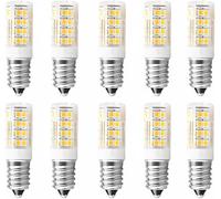 Jiotouhu Ampoule LED E14 hotte aspirante, 4W équivalent halogène 40W, Blanc chaud 3000K 550LM, Ampoule petite culot à vis pour hotte et frigo, Non dimmable, 10 Pièces