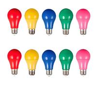 Jiotouhu Ampoules LED Vert 3W E27, A60 Ampoule colorée E27 Lampe à Filament LED Ampoule, Remplacement à Incandescence 30W, pour Mariage Halloween Noël Fête Décoration de Bar, Non-Diminable (10-Pack)