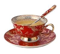 Jiotouhu Ensemble de tasses à thé et à café en porcelaine pour le thé de l'après-midi, tasse à thé, café en porcelaine anglaise pour le petit-déjeuner, la cuis.