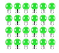 Jiotouhu Lot de 24 Ampoule LED Couleur B22 2W équivalente 20W AC 220V-240V B22 Baïonnette Ampoules Guirlande LED Ampoules Multicolore pour Maison Bar Fête Décoration d'ambiance, Vert