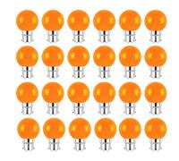 Jiotouhu Lot de 24 Ampoule LED Couleur B22 2W équivalente 20W AC 220V-240V B22 Baïonnette Ampoules Guirlande LED Ampoules Multicolore pour Maison Bar Fête Décoration d'ambiance, Orange