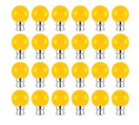Jiotouhu Lot de 24 Ampoule LED Couleur B22 2W équivalente 20W AC 220V-240V B22 Baïonnette Ampoules Guirlande LED Ampoules Multicolore pour Maison Bar Fête Décoration d'ambiance, Jaune