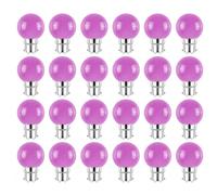 Jiotouhu Lot de 24 Ampoule LED Couleur B22 2W équivalente 20W AC 220V-240V B22 Baïonnette Ampoules Guirlande LED Ampoules Multicolore pour Maison Bar Fête Décoration d'ambiance, Violet