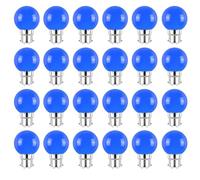 Jiotouhu Lot de 24 Ampoule LED Couleur B22 2W équivalente 20W AC 220V-240V B22 Baïonnette Ampoules Guirlande LED Ampoules Multicolore pour Maison Bar Fête Décoration d'ambiance, Bleu