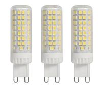 Jiotouhu Lot de 3 ampoules LED G9 à intensité non variable Blanc froid 6000 K 10 W Équivalent à 100 W Halogène 1000 lm 220-240 V Sans scintillement Ampoule G9 à économie d'énergie pour lustre