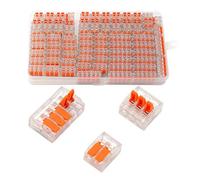 JIOYUNG eufeifeiegds Bornes à branchement Rapide de Type Universel Orange, connecteurs d'équipement électrique, bornes de connecteur de Fil, 250V/32A, 10 à 75 pièces wefeiegds(75pcs Box)