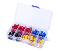 JIOYUNG eufeifeiegds Connecteur de câble isolé, Fil électrique, Pelle à sertir, Anneau Bout à Bout, Ensemble de fourchettes, cosses à sertir électriques, bornes roulées, Kit Assorti wefeiegds(200PCS)