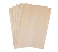 JISADER 10x Feuilles de Bois de Balsa, Contreplaqué 2mm, Placage de Bois, Feuille de Placage, Planche Bois Brut Bouleau, Plaque de Tilleul pour Modélisme, Gravure, Peinture, Bricolage,100x50x2mm