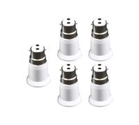 JISADER Adaptateur B22 à E27, Base de Lampe à Baïonnette à Vis, Support Adaptateur, Convertisseur de Base de Lampe pour Ampoule, 5 Pièces