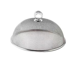 JISADER Cloche Alimentaire, Couvercle de Nourriture Anti-Mouches,Tente Parapluie en INOX Anti-Insectes Protection pour Barbecue Pique-Nique Aliments, Poignée Rotative à 180 Degrés, Diamètre 28cm