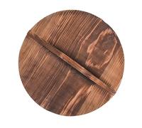 JISADER Couvercle de poêle en bois, couvercle d'ustensiles de cuisine universel, accessoire de cuisine rond, couvercle de poêle pour Camping, lodges, Pots, 20CM
