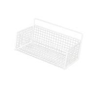 JISADER Panier Mural Suspendu pour Le Rangement, Panier en Fil d'acier Robuste, en Fil, étagères murales pour Salle de Bain, Blanc M