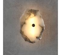 JISHUBO Applique murale créative de forme irrégulière, lampe murale de style minimaliste français, applique murale LED à lumière chaude en albâtre, luminaires muraux pour restaurant, salon ou chambre