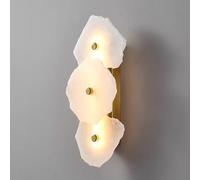 JISHUBO Applique murale créative en albâtre irrégulier, applique murale en fer de style industriel moderne, lampe murale en marbre naturel avec source de lumière LED, luminaires muraux pour restaurant