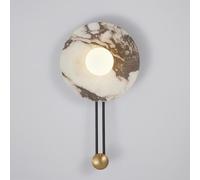 JISHUBO Applique murale de style industriel moderne, ampoule G9, applique murale effet marbre, câblée pour intérieur, luminaires muraux pour restaurant, salon, couloir