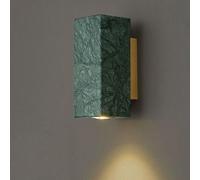JISHUBO Applique murale de style industriel moderne, lampe murale LED effet marbre, applique murale câblée en pierre naturelle, luminaires muraux pour salon, chambre ou balcon