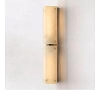 JISHUBO Applique murale de style médiéval moderne, ampoule E14, diffuseur en albâtre naturel, 61 cm de long, applique en marbre, luminaire décoratif pour salon, restaurant ou couloir.