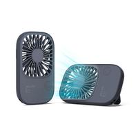JISULIFE Mini Ventilateur de Poche Portable Rechargeable USB avec 3 Vitesses, Ventilateur à Cils à Piles pour Filles Enfants Femmes Hommes Voyage Bleu