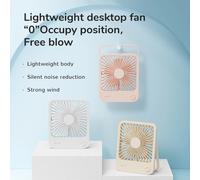 JISULIFE petit ventilateur de bureau Portable ventilateur de Table Ultra silencieux ventilateur de refroidissement Rechargeable USB avec 4 vitesses ventilateur de bureau éolien puissant 2000mah White