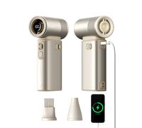 JISULIFE Ultra2 Turbo ventilateur portable à affichage LED et lampe de poche - Or métallique
