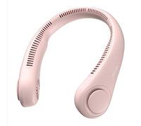 JISULIFE Ventilateur de Cou Portable, Ventilateur Mains Libres Sans Pale, Ventilateur Personnel Portable Fonctionnant Avec Une Batterie de 4000 mAh, Ventilateur USB, 3 Vitesses - Rose