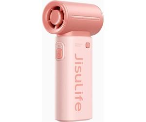 Jisulife Ventilateur de poche Handheld Fan 9 Rose 3600 mAh USB jusqu'à 12 h 5 niveaux 10 m/s mode brasseur d'air