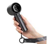 JISULIFE Ventilateur Portable à Main,Mini Ventilateur Turbo Réglable en Vitesse(de 1 à 100),Batterie de 5000mAh avec Corps en Métal,Affichage Numérique,pour Femmes Hommes Voyage/Extérieur-Gris