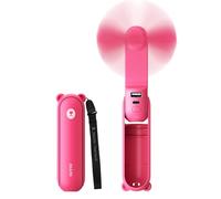 JISULIFE Ventilateur Portatif 3-en-1 avec Power Bank et Lampe de Poche | 19H Max Refroidissement, USB rechargeable, éventail à main, ventilateur de poche pour voyages/croisières/concerts/maquillage
