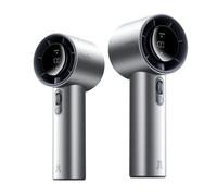 JISULIFE Ventilateur portatif 40H Endurance, ventilateur portable argenté irisé avec affichage LED, vitesse de 100 niveaux, USB-C rapidement rechargeable, design personnel tendance pour festivals