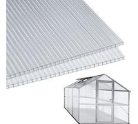 Jiubiaz 14x polycarbonate alvéolaire 4mm 10,25 m² plaque double paroi alvéolaire plaque de serre