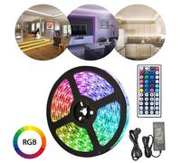 Jiubiaz 1M Bande LED Eclairage Bande LED Chaîne lumineuse RGB Bande LED Changement de couleur 30LEDs IP20 avec 44 boutons télécommande