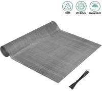 Jiubiaz Tissu d'ombrage pour clôtures Tennis 1.8x25M Protection visuelle HDPE Clôture Filet d'ombrage Tissu de protection contre le vent Gris