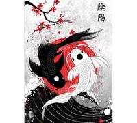 JIUJIUJIU Style japonais mur Art peinture Yin-Yang Koi poisson imprime et affiche moderne gi impressions sur toile oeuvre pour salon chambre maison déco