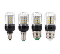 JiuRui Ampoules 10pcs DC12V / 24V 27LE Ds E27 E26 E12 E14 LED Ampoules de maïs 9w des lampes de bureau super lumineuses super lumineuses for l'éclairage intérieur de la maison(Cold White,E14 12V)