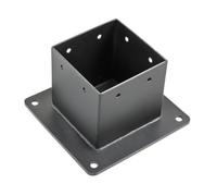 Jiuvaso Ancrage de Poteau Support de Poteau Équerre de Poteau Platine de Fixation Acier au Carbone Épais pour Robuste Pose Simple avec Perçages