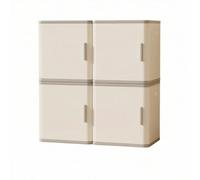 Jiuvaso Armoire de Rangement pour Enfants Armoire de Étagère Modules 2x2 Ajustables avec Prise Latérale Intégrée Adaptée aux, Moderne Et Minimaliste, avec Portes Opaques