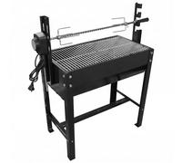 Jiuvaso Barbecue à Rôtissoire Extérieure Grill Barbecue Charbon Rôtissoire Tournebroche Grille Cuisson Fer Ventilation Stable, Barbecue Au Charbon De Bois C03 Surélevé, Modèle Enfichable