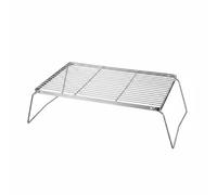 Jiuvaso Barbecue Grill Rétractable Portable Support Acier Inoxydable Léger Stockage Simple Parfait pour Emporter Lors de Sorties Cuisine Rassemblement Extérieur