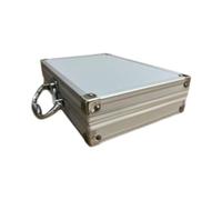 Jiuvaso Boîte de Rangement Portable en Alliage d'Aluminium avec Renforcé Mallette Multifonction Ergonomique Caisse de Transport Rigide Légère Convenant, Style D