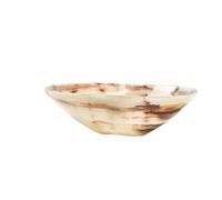 Jiuvaso Bol Industriel Coupe Décorative Plateau de Centre de Table en Pierre de Jade Poli Brillance Subtile pour Fruits et, Bol En Onyx Naturel, Forme Ovale, 31x21x9cm, Couleur 7