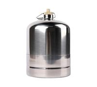Jiuvaso Bouteille de Vide Cylindre de Stockage Acier Inoxydable Poignée Pratique Double Soupape Transport Facilité Matériau Solide Adapté à, 1,35L