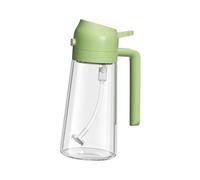 Jiuvaso Bouteille Huile Spray Pulvérisateur Distributeur Condiments En Verre Résistante Fonction Verseuse et Bouche Large Pratique Adaptée pour Cu, Vert