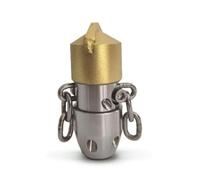 Jiuvaso Buse de Canalisation Rotative Déboucheur Nettoyeur Embout Tête Acier Inoxydable et Alliage pour Longévité Jet Puissant, 1/2 Pouce, Tête En Alliage 40L/Min