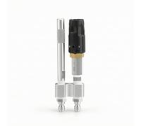 Jiuvaso Buse de Pulvérisation Réglable Lance Double Jet Lance Haute Pression Bâton Tube Long et Tête Compacte Interchangeables Acier Inoxydable Antirouille, Acier Inoxydable Moleté 3-7GPN-3.0-3.0