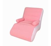 Jiuvaso Chaise Longue Gonflable S Proposant Fauteuil Relax Siège Repose Corps avec Surface Floconnée en PVC et Dossier Inclinable Accoudoirs Cylindriques et, Rose, Type S